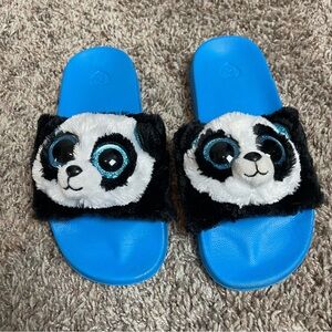 Ty Blue Panda Kids Slippers